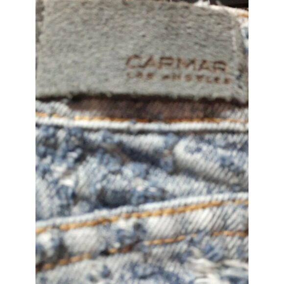 Carmar Skirt Distressed Medium Wash Denim Jean Distressed Festival Size 25‎ - Picture 6 of 8